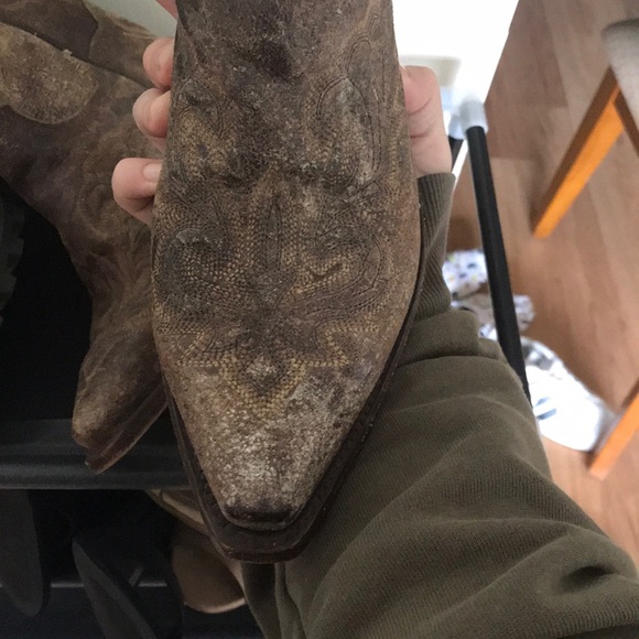 Dan Post Brown Leather Cowboy Boots - Picture 4 of 6
